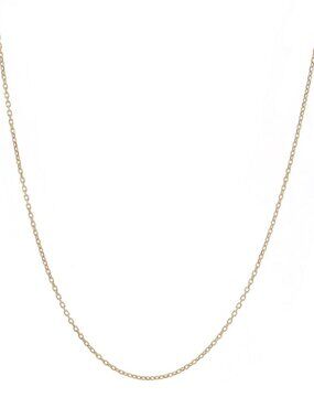 Yellow Gold Diamond Cut Cable Chain Necklace 18 3/4" - 14k